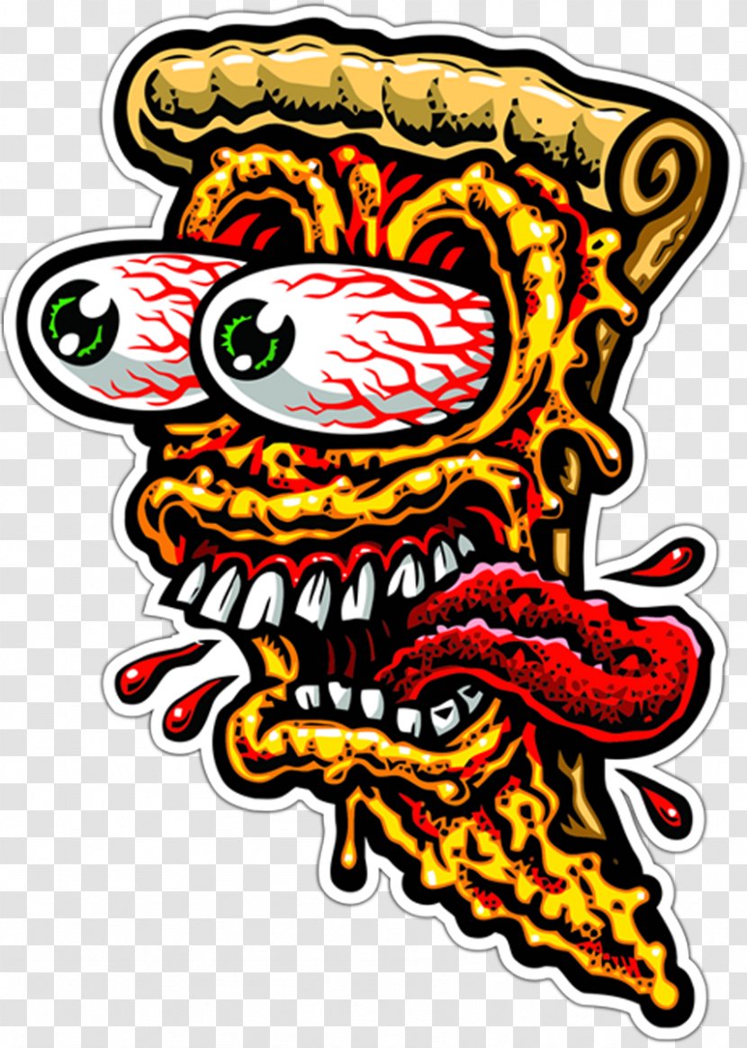 Pizza Sticker Rat Fink Transparent PNG