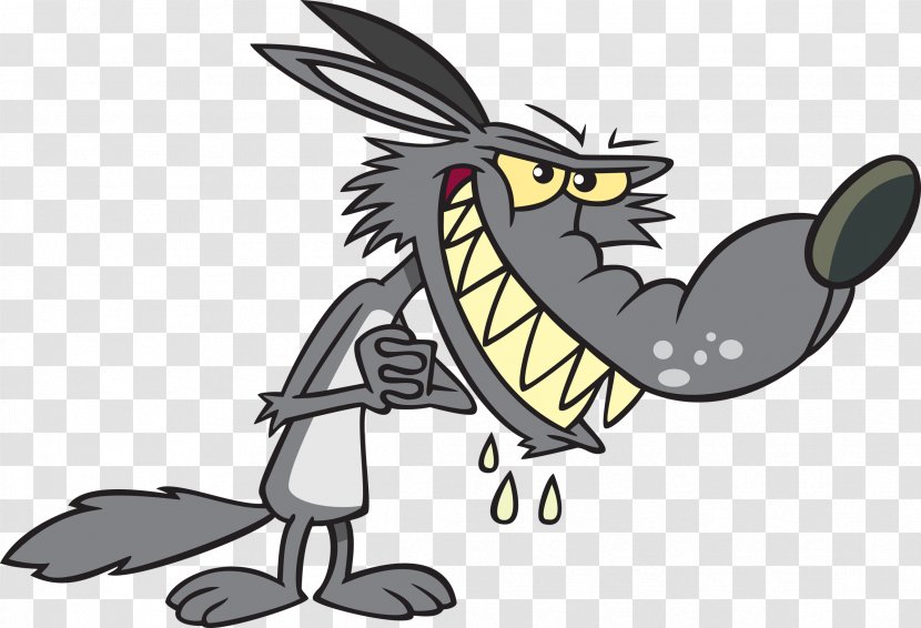 Big Bad Wolf Gray Cartoon Clip Art - Beak - Wolves Transparent PNG