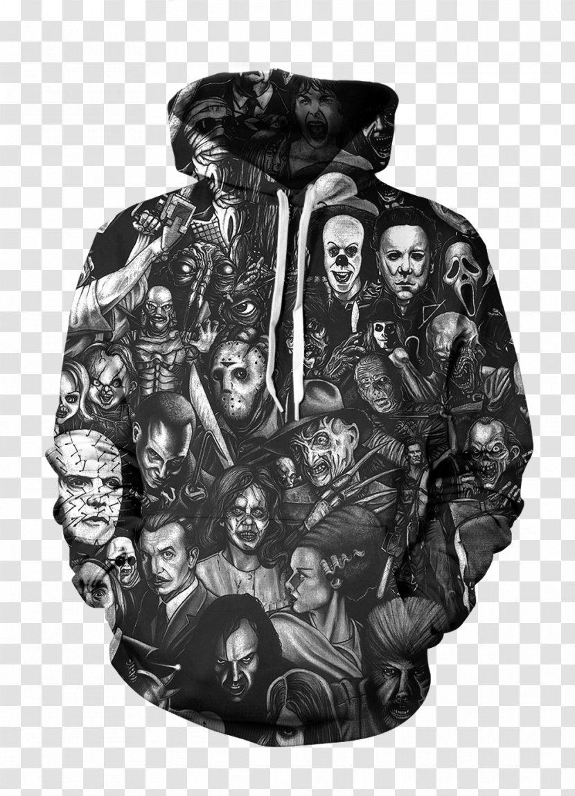 Hoodie Horror Icon T-shirt Dracula - All Over Print Transparent PNG