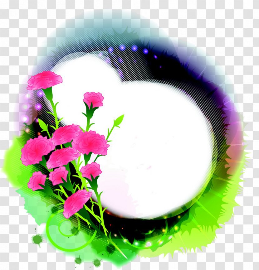 Illustration - Flower Arranging - Hand Painted Tulip Round Box Transparent PNG