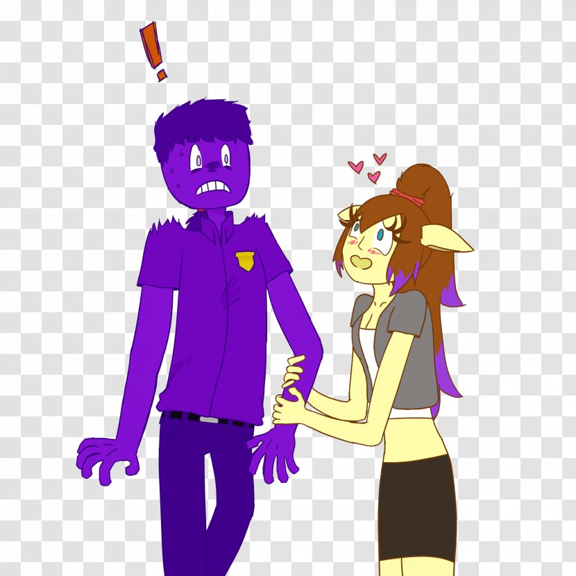 Five Nights At Freddy's 2 YouTube Purple Friendship Drawing - Silhouette - Sketch Heart Transparent PNG