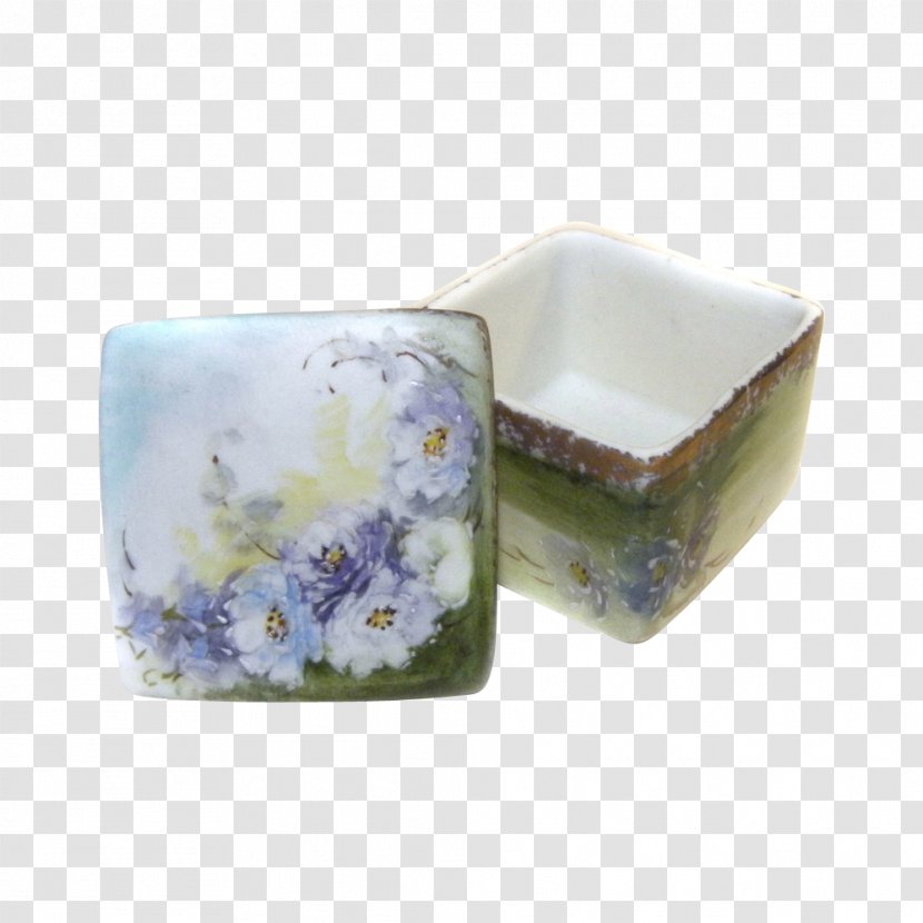 Porcelain Flowerpot Rectangle Purple - Hand-painted Boxes Transparent PNG