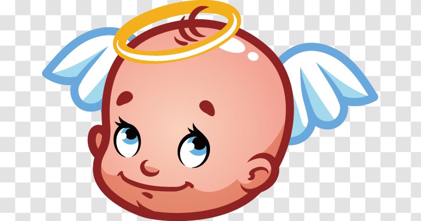 Infant Cartoon Sticker Clip Art - Frame - Angel Baby Transparent PNG