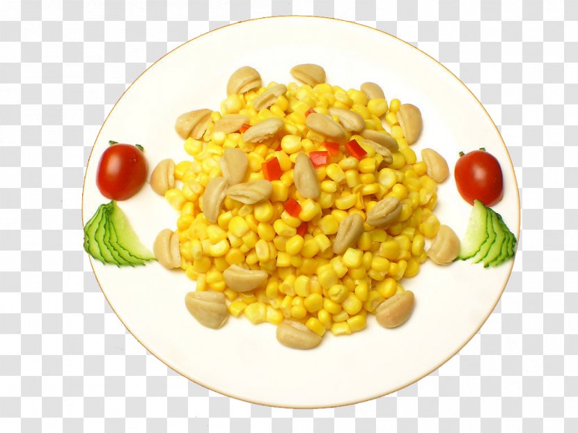 Vegetarian Cuisine Chinese Succotash Kung Pao Chicken Congee - Corn Kernel - Pine Nut Transparent PNG