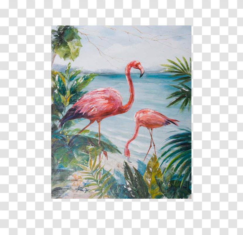 Watercolor Painting Flamingo Oil - Paint Transparent PNG