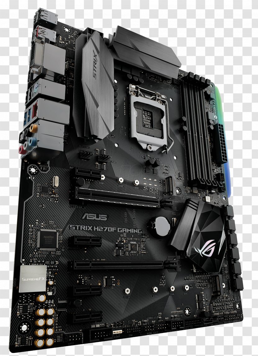 Intel LGA 1151 ASUS ROG STRIX B250F GAMING Motherboard Computer - Hardware Transparent PNG