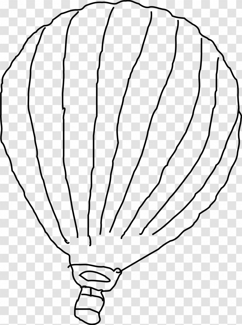 Drawing Coloring Book Line Art Hot Air Balloon - Cartoon Transparent PNG
