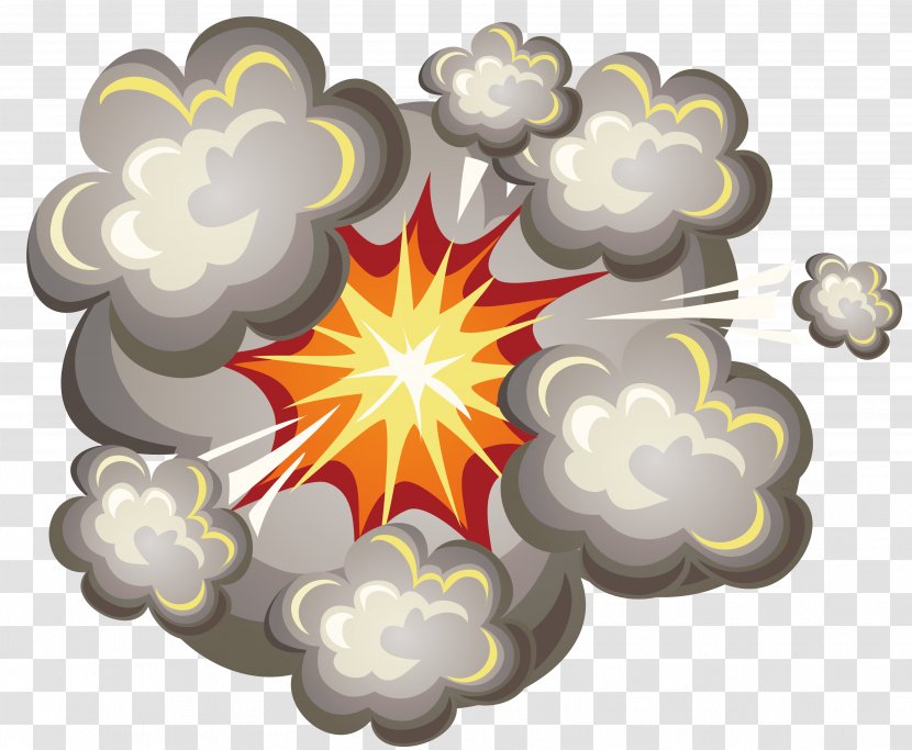 Cartoon - Flower - Gray Explosives Vector Transparent PNG