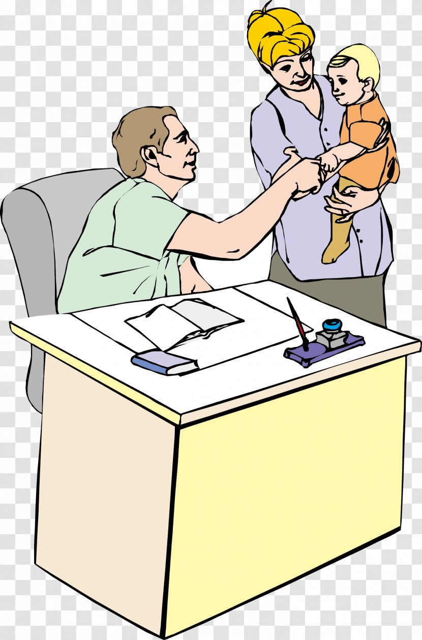 Child Physician Mother Clip Art - Conversation - Baby Watch Doctor Transparent PNG