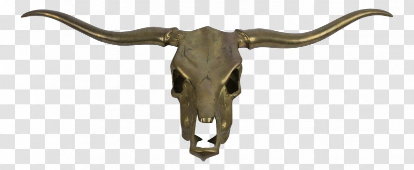 Cattle Bronze Bougeoir Sculpture France - Sconce - Longhorn Steer Skull Transparent PNG