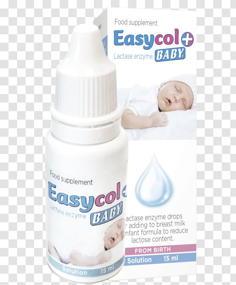Dietary Supplement Lactase Baby Colic Lactose Intolerance Infant - Bottle - Kriesi Transparent PNG