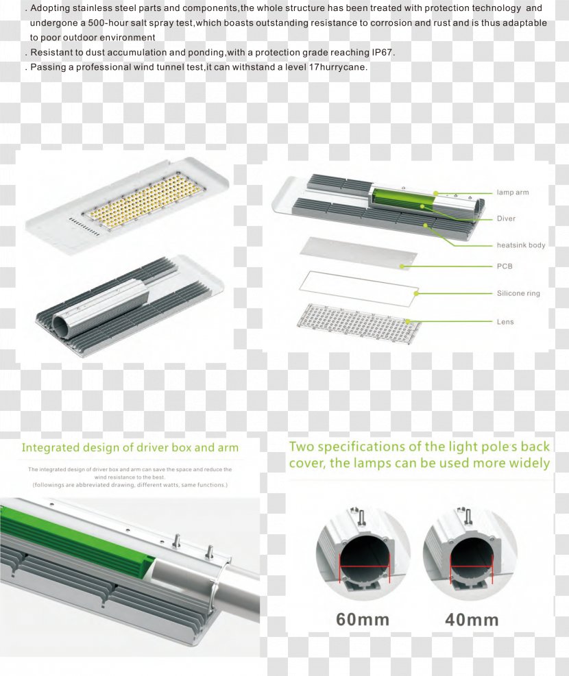 Street Light Fixture Light-emitting Diode Philips - Tool - Metal Title Box Transparent PNG