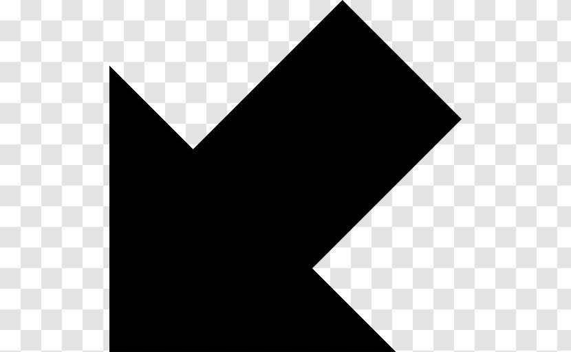 Arrow Diagonal Triangle Line - Black Transparent PNG