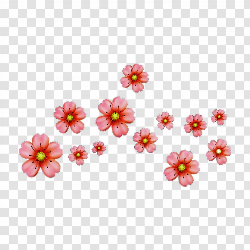 Heart Emoji Background - Blossom - Perennial Plant Floral Design Transparent PNG