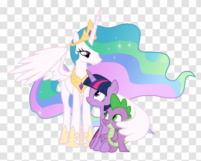 Pony Spike Princess Celestia Twilight Sparkle Cadance - Art Transparent PNG
