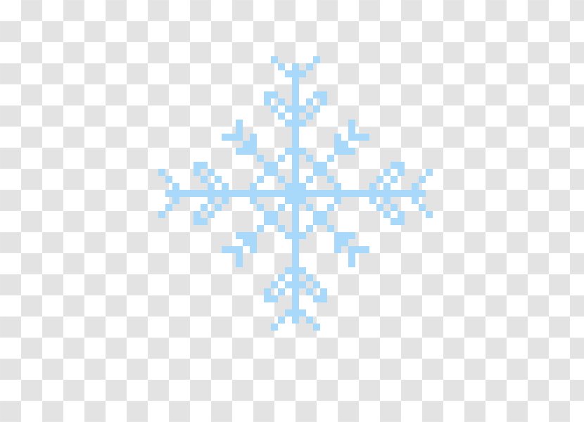Snowflake Pixel Art - Symmetry Transparent PNG
