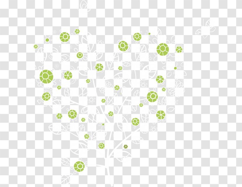 Line Point Angle Green Pattern - Triangle - Flowers And Heart-shaped Transparent PNG