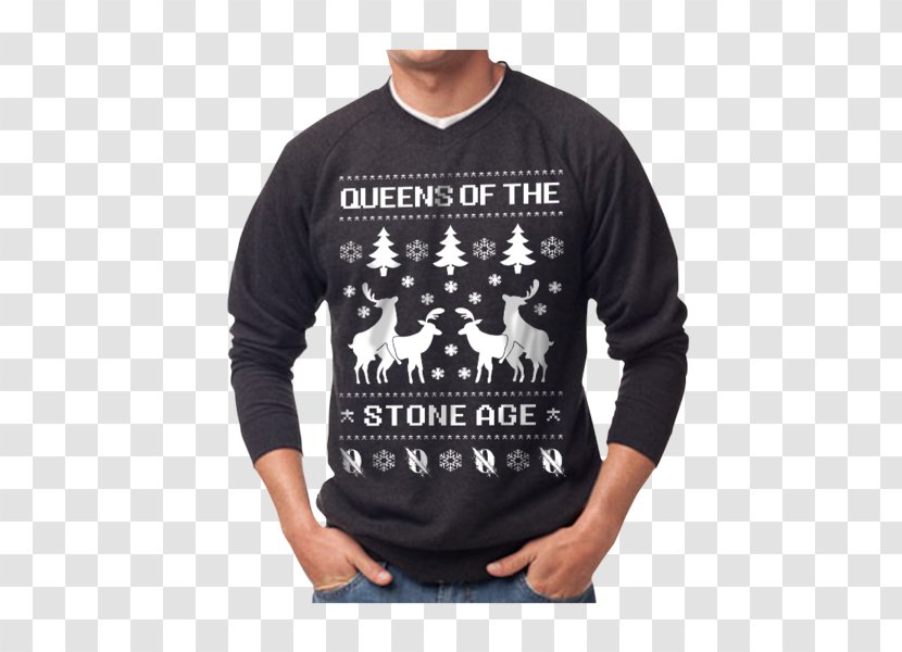 T-shirt Christmas Jumper Queens Of The Stone Age Sweater - Silhouette - Blink Reindeer Transparent PNG