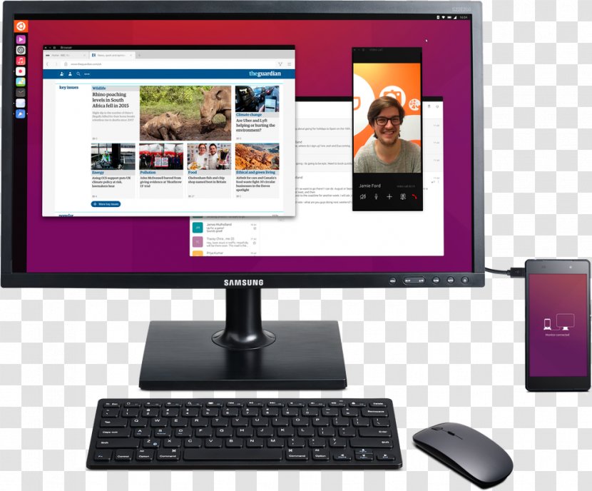 Ubuntu Touch Desktop Environment Computer Servers Touchscreen - Android Transparent PNG