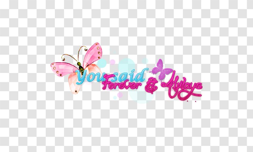 Pink M RTV Butterflies And Moths Font - Color - Butterfly Transparent PNG