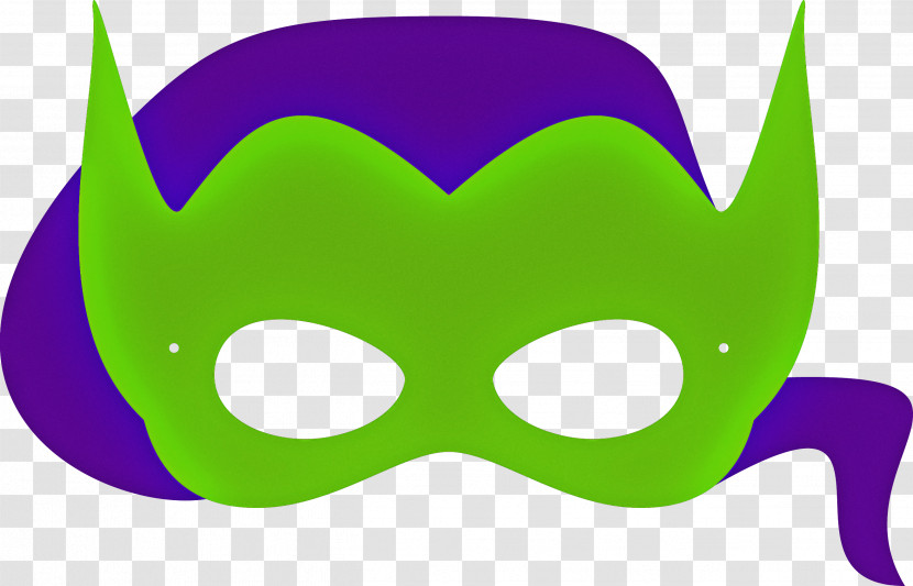 Green Purple Violet Costume Mask Transparent PNG