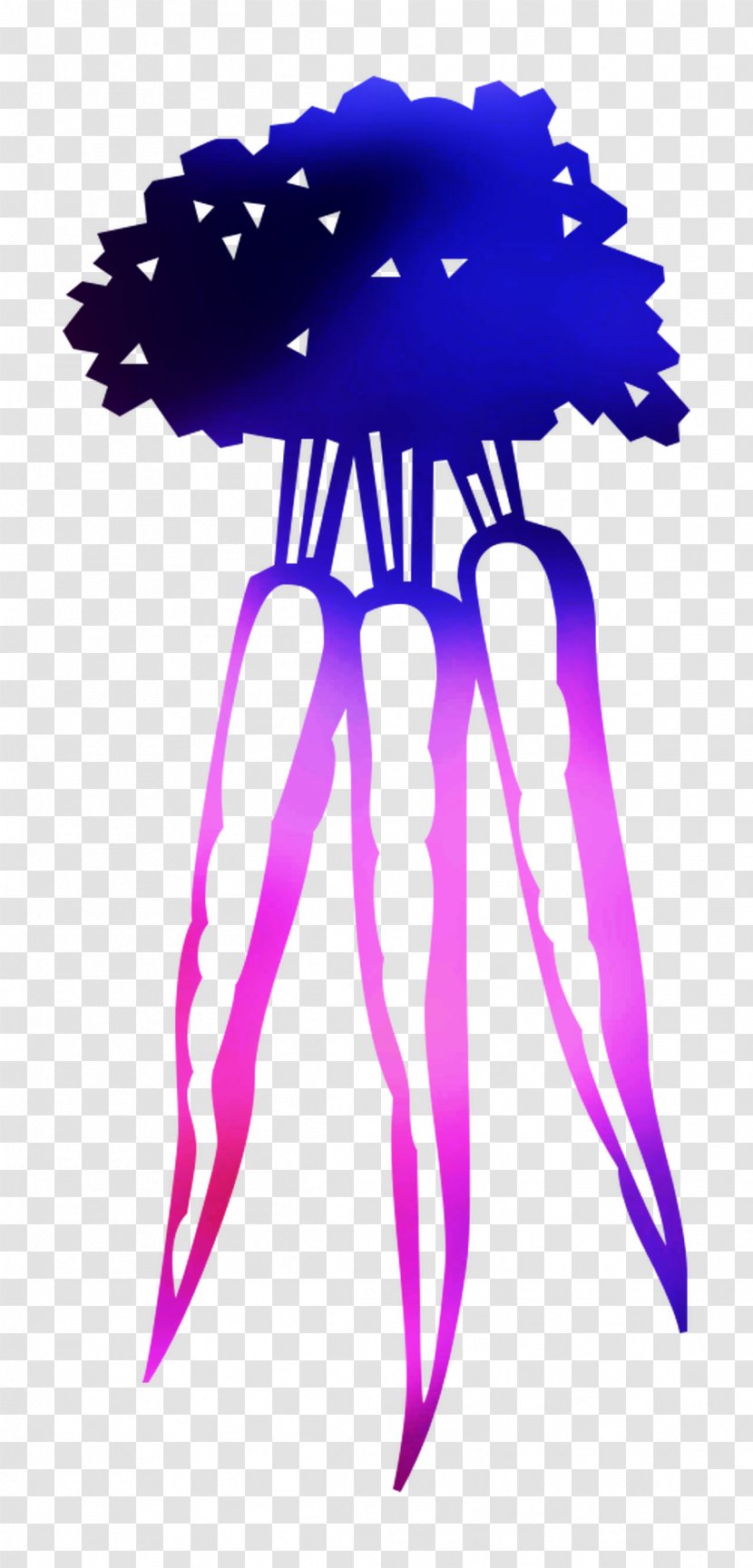 Clip Art Tree Character Purple Line - Violet - Cnidaria Transparent PNG