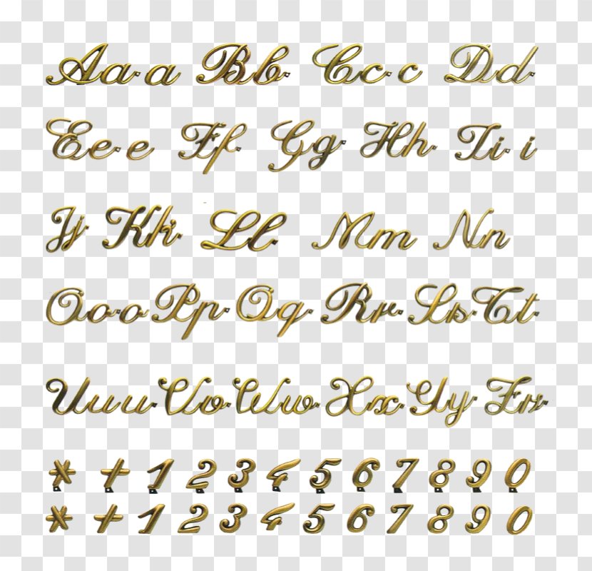 Handwriting Line Point Font - Yellow Transparent PNG