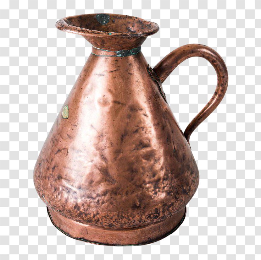 Copper Ale Beer Pitcher - Pottery Transparent PNG