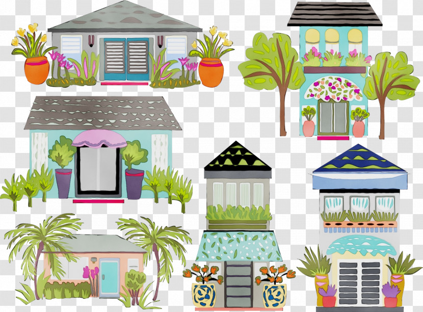 House Facade Home Building Wildflower Transparent PNG