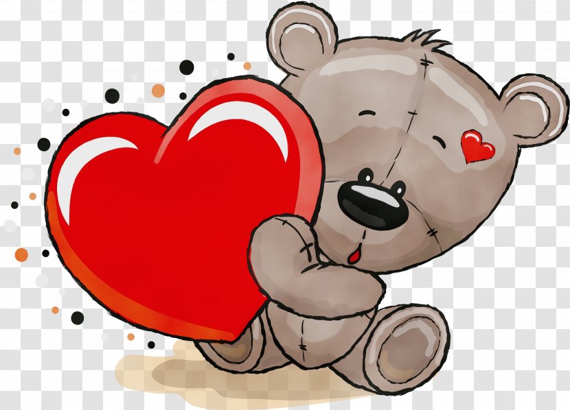 Teddy Bear - Heart - Animated Cartoon Snout Transparent PNG