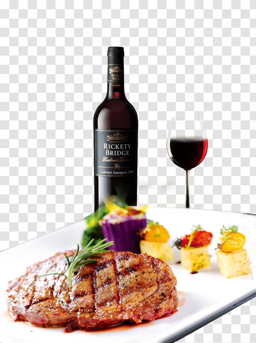 Beefsteak European Cuisine Chophouse Restaurant Frying - Wine - Steak Poster Material Picture Transparent PNG