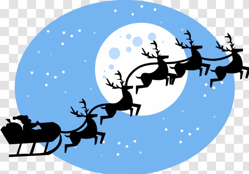 Santa Claus's Reindeer Christmas Day Rudolph - And Frostys In July - Ewe Silhouette Png Claus Transparent PNG