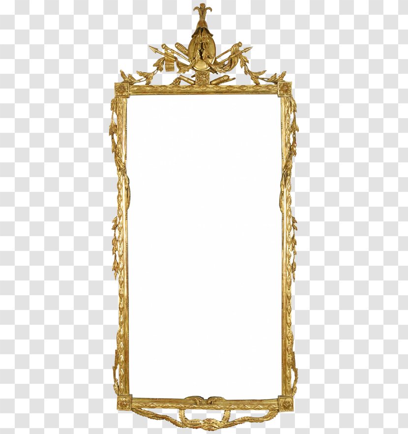 Picture Frame Gold Gilding Mirror - Glass - Square Transparent PNG