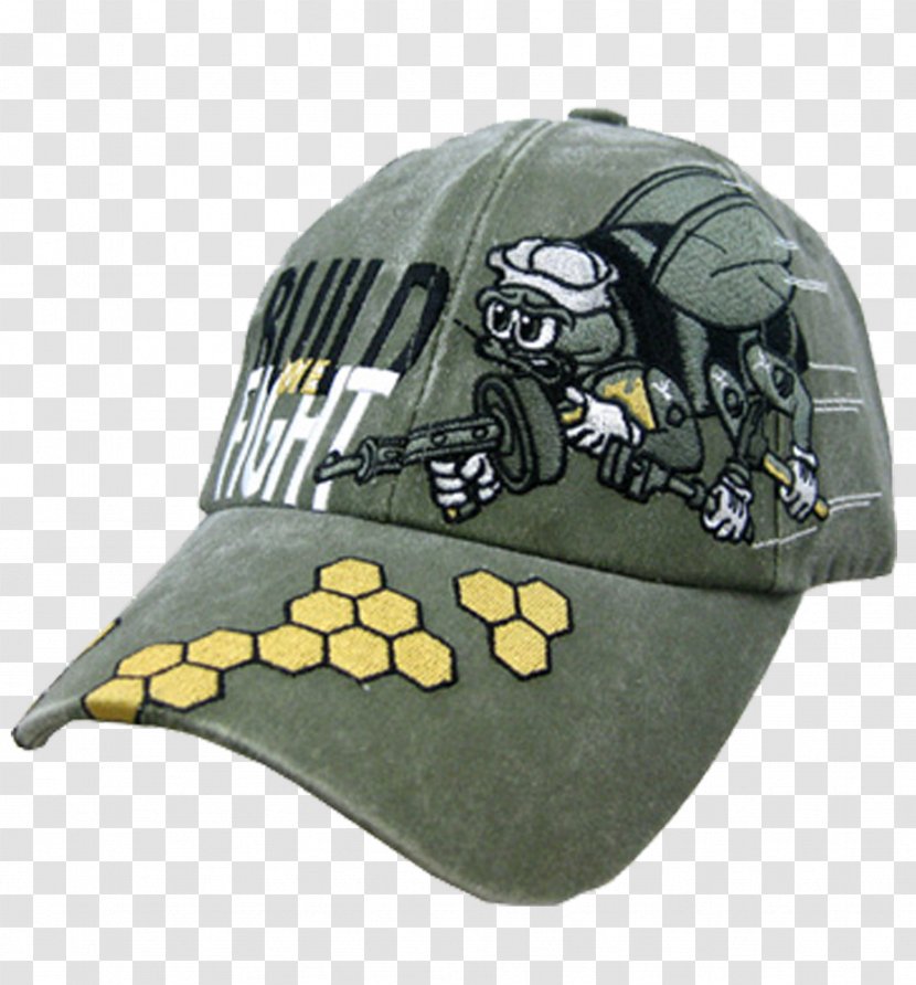 Cap United States Navy Hat Seabee - Green Transparent PNG