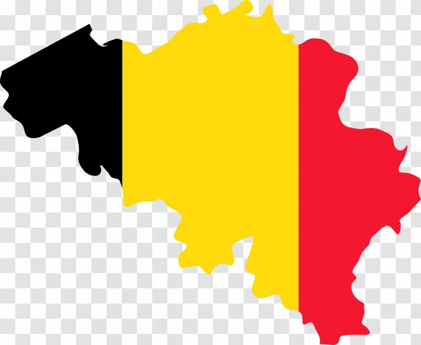 Flag Of Belgium Map Europe - Silhouette - Country Transparent PNG
