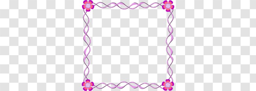 Pink Flowers Clip Art - Symmetry - Flower Cliparts Frame Transparent PNG