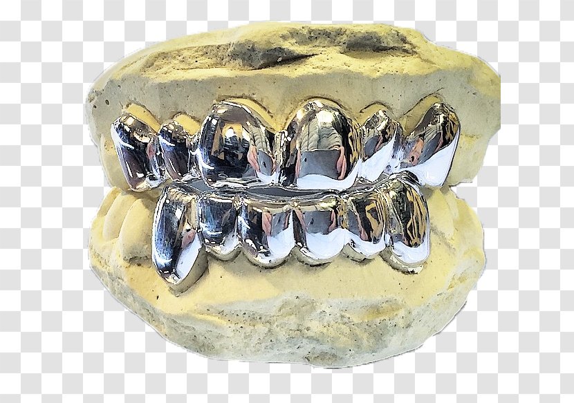Grillz Human Tooth Smile Jaw - Metal - Gold Transparent PNG