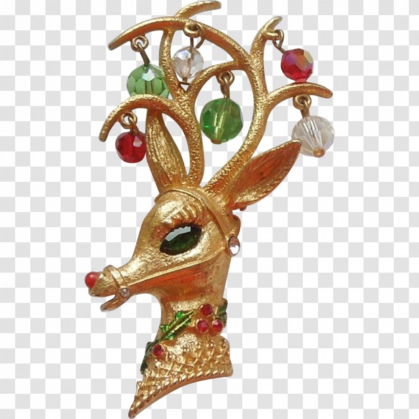Reindeer Rudolph Christmas Pin Jewellery Transparent PNG