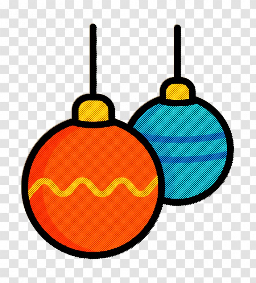 Balls Icon Chistmas Decor Christmas - Tree - Orange Yellow Transparent PNG