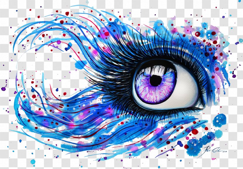 Watercolor Painting Abstract Art Drawing Eye - Flower - In My Eyes Transparent PNG