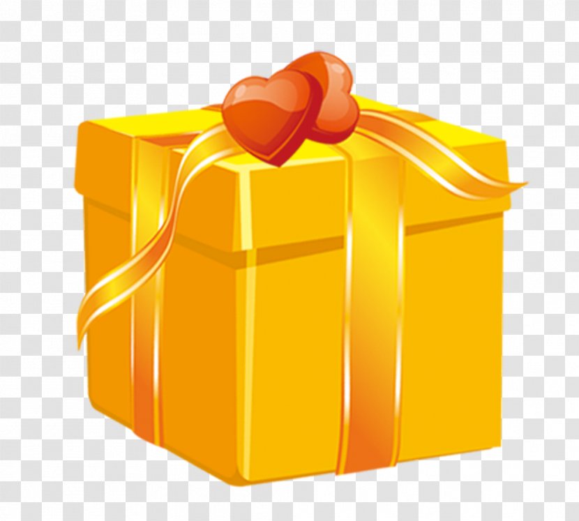 Gift Birthday - Yellow - Vector Transparent PNG