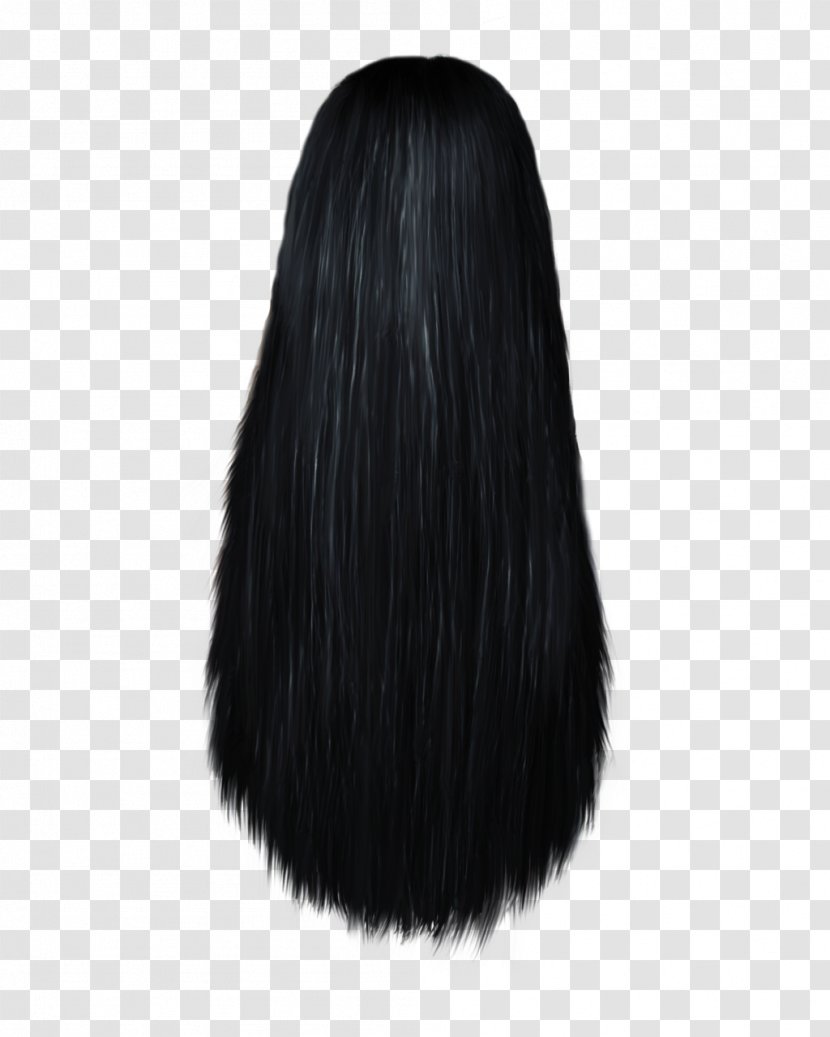 Human Hair Color Black Long Wig - Brown Transparent PNG