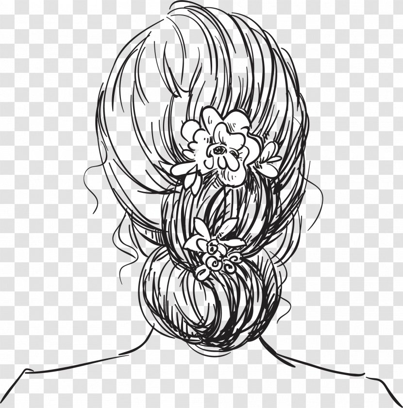 Hair Iron Drawing - Bride - Plate Transparent PNG