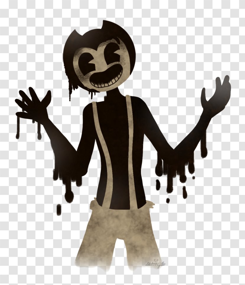 Bendy And The Ink Machine Fan Art Drawing - Jumpscare Transparent PNG