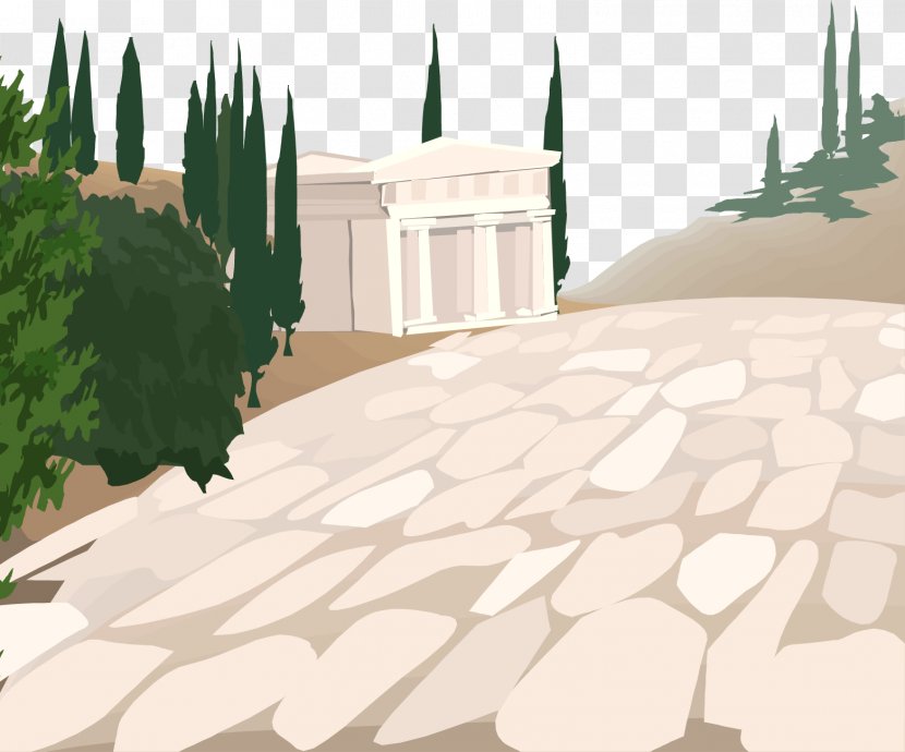 Adobe Illustrator Illustration - Pavement - Vector Painted Stone Road Transparent PNG