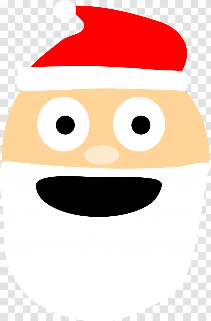 Emoji Social Media Clip Art - Smile - Santa Transparent PNG