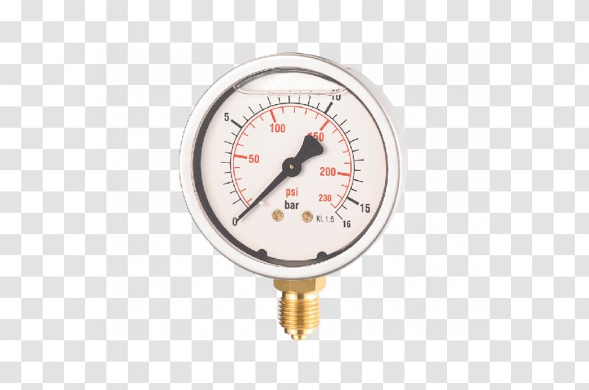 Gauge Pressure Measurement Bourdon Tube - Manometer Transparent PNG