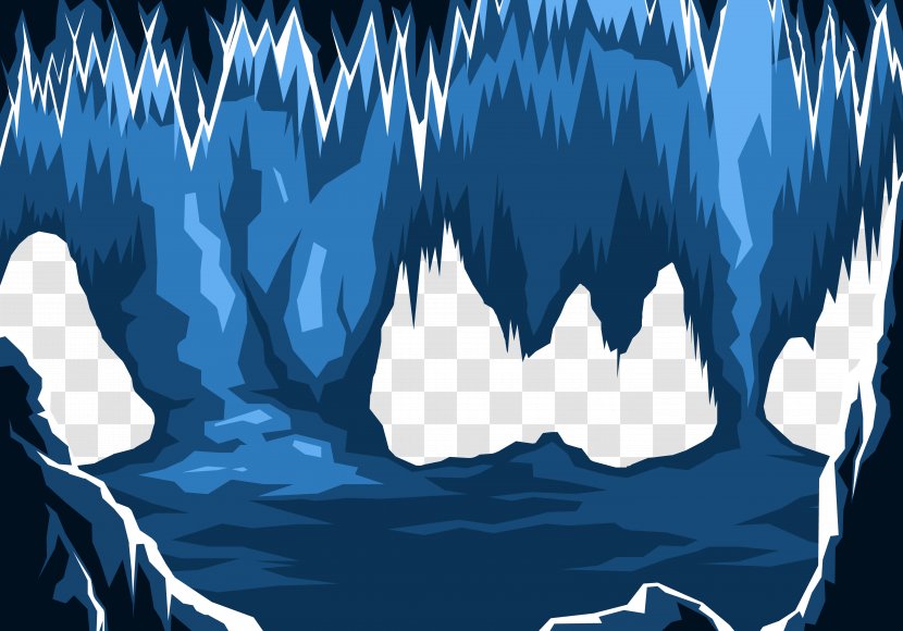 Blue Grotto Cave Euclidean Vector - Cartoon Transparent PNG