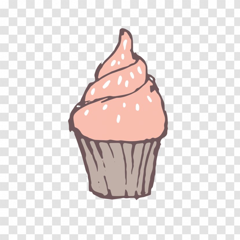 Ice Cream Cupcake Illustration - Muffin - Creative Hand-painted Cones Transparent PNG