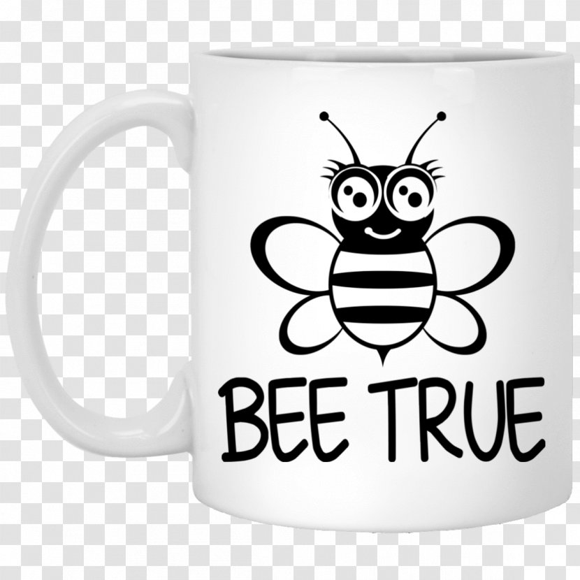 Be You Coffee Mug T-shirt Bee - Black Transparent PNG